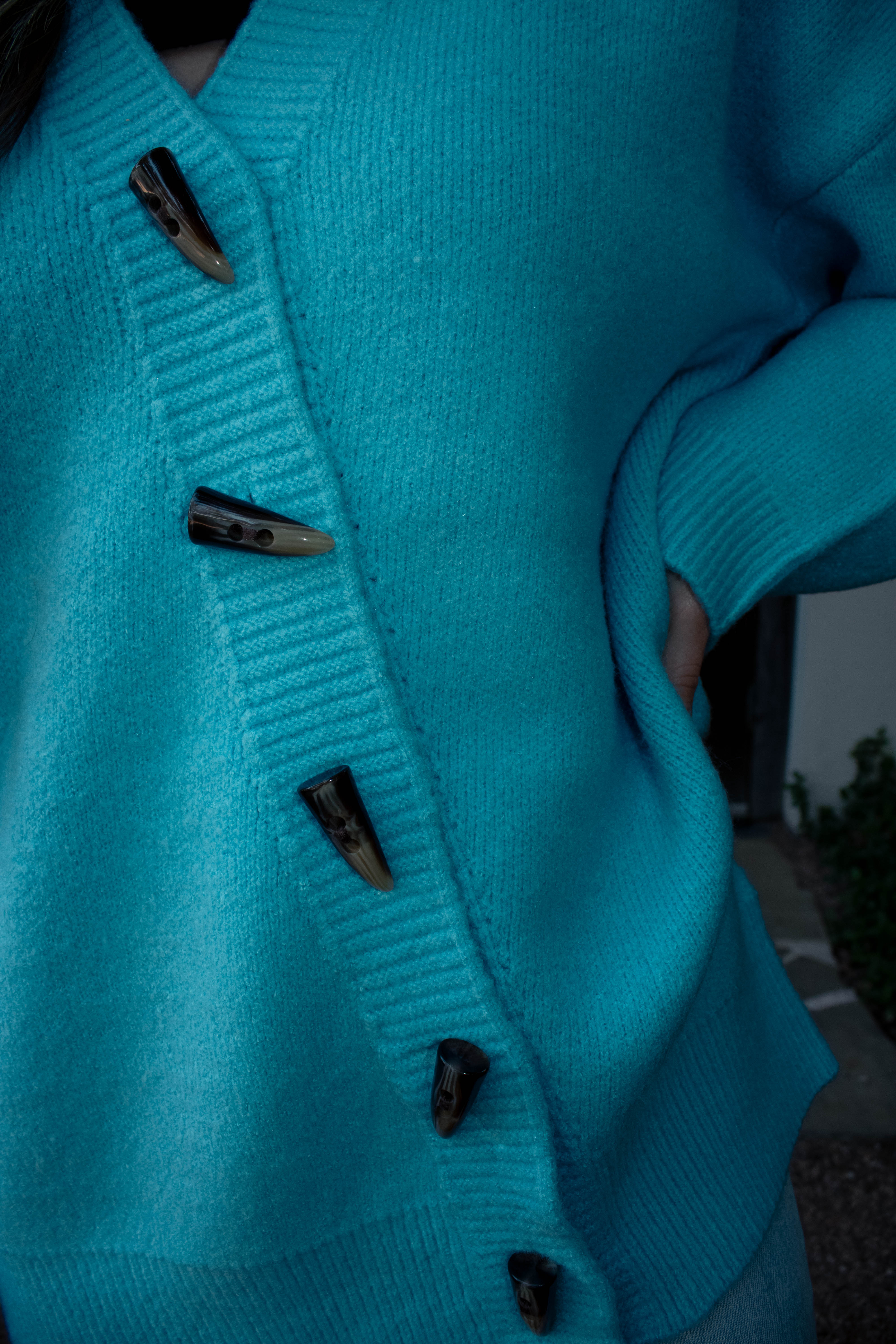 Sky Blue Sweater Cardigan