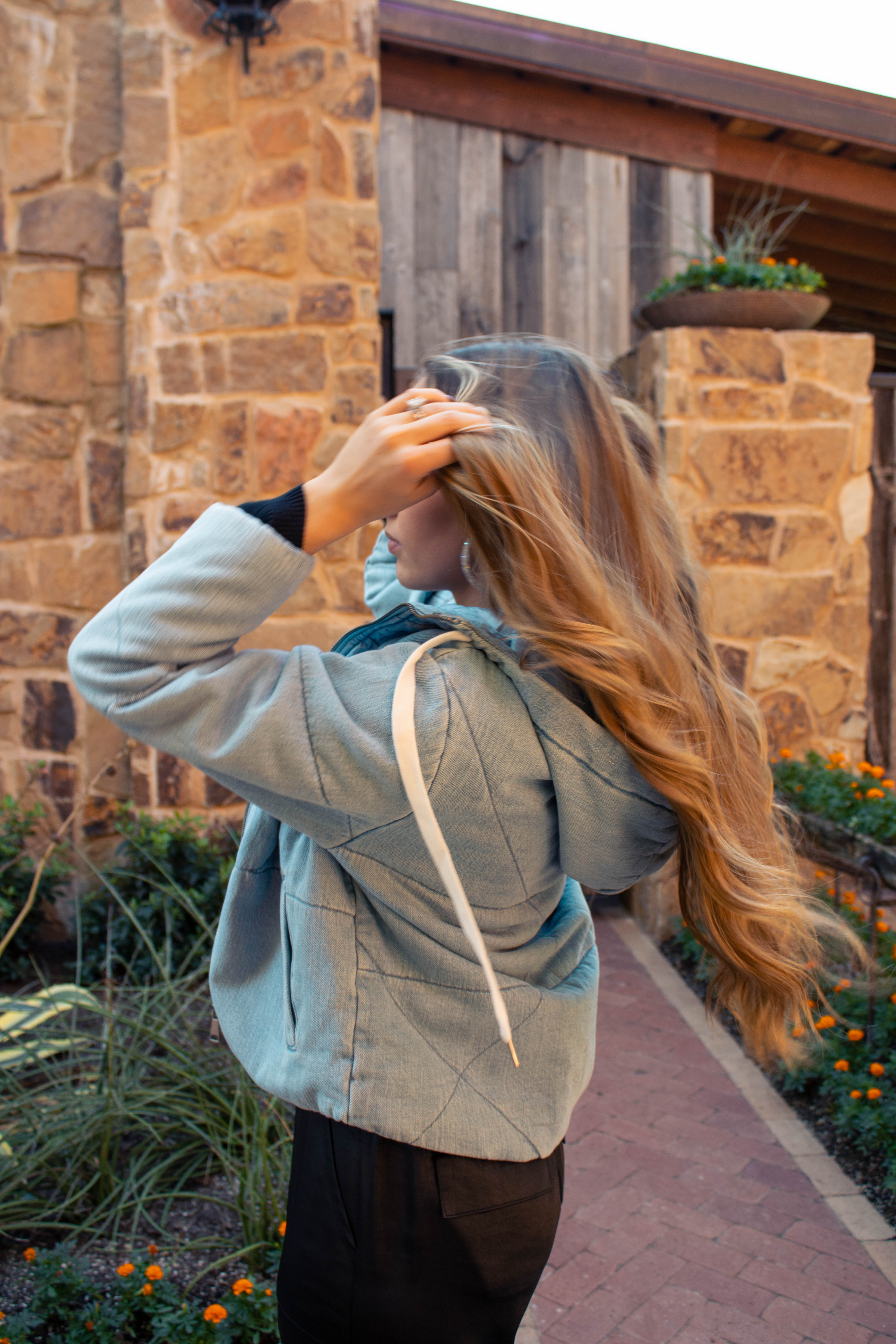 Denim Puffer Jacket