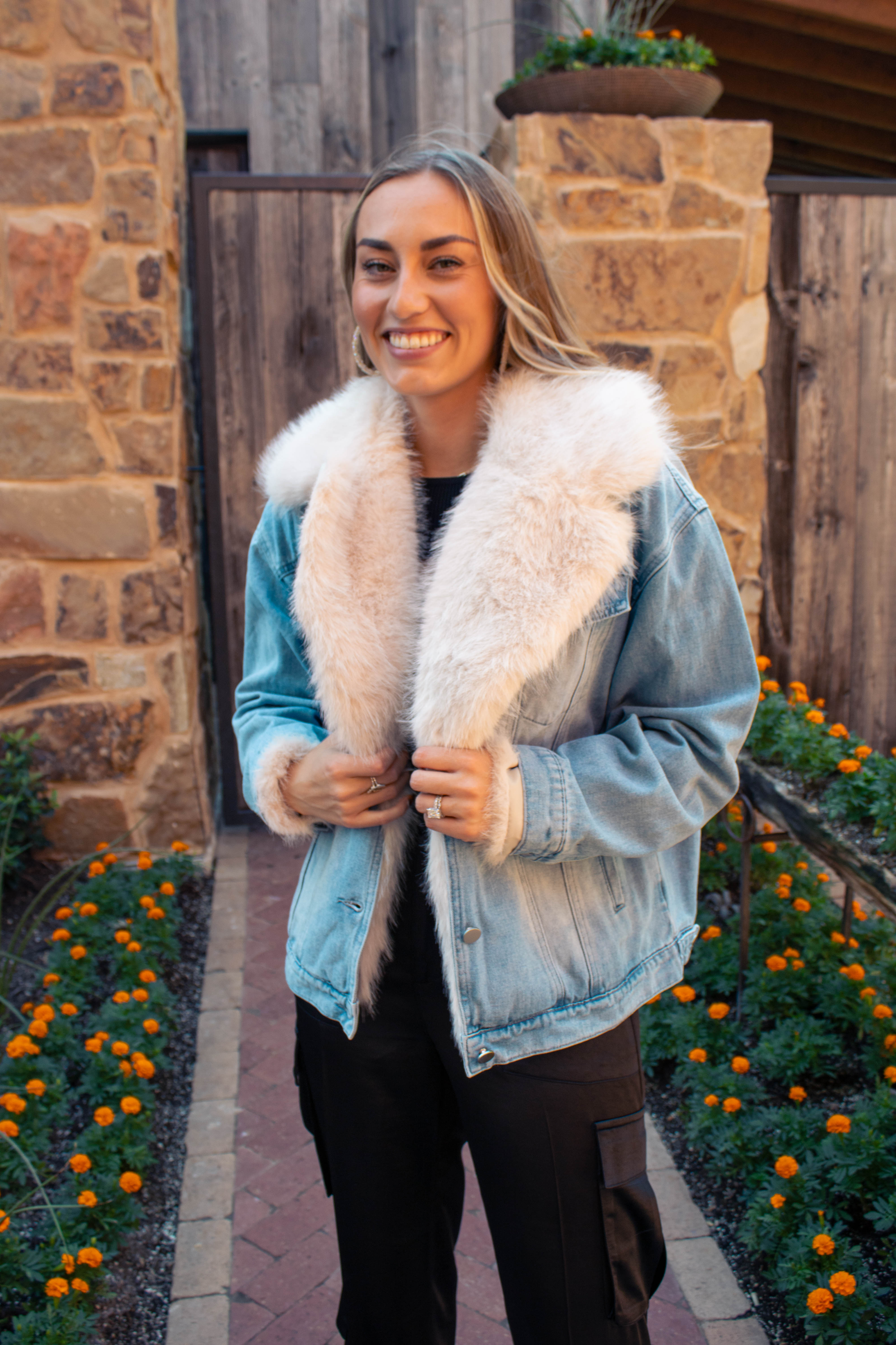 Denim + Fur Jacket