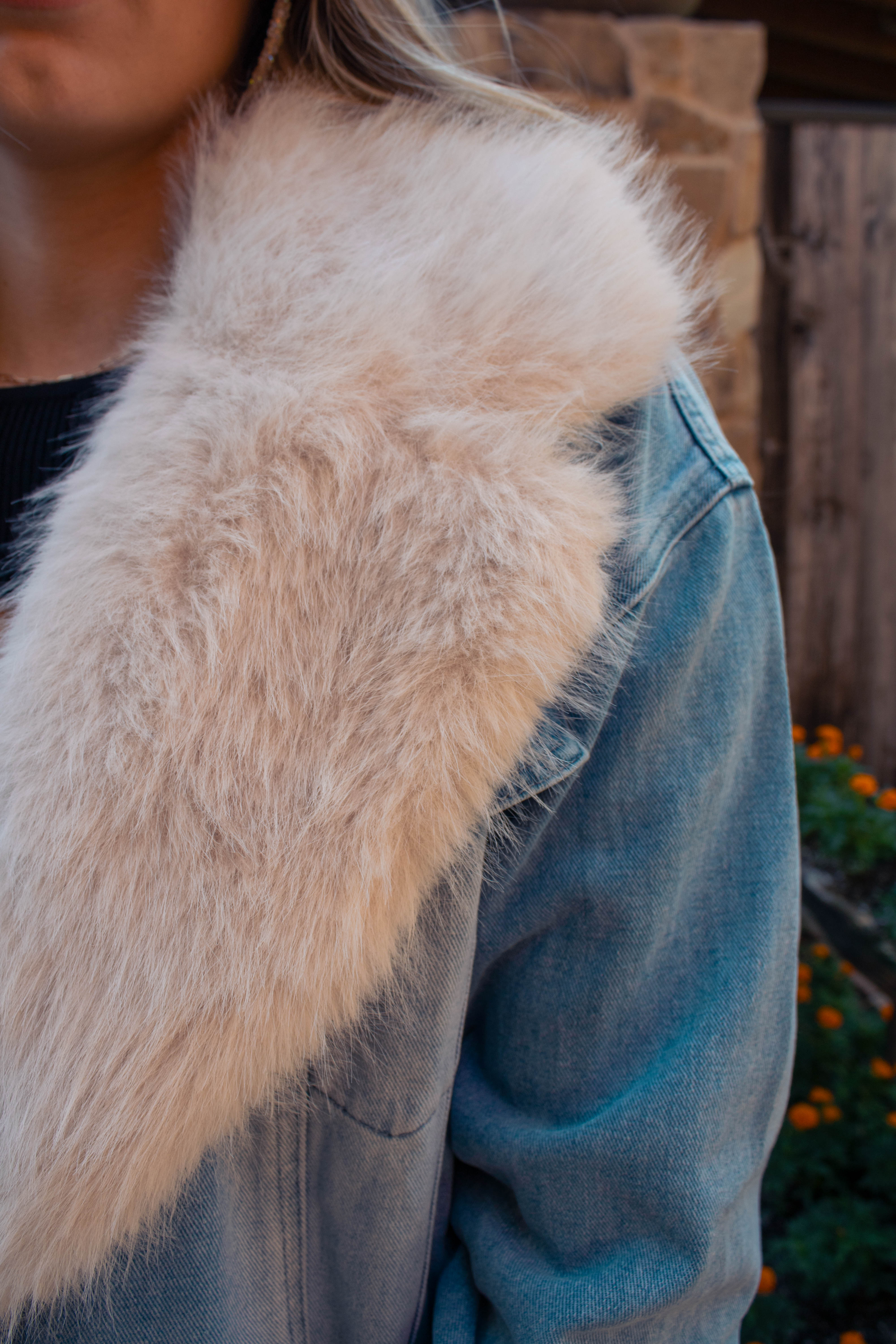 Denim + Fur Jacket