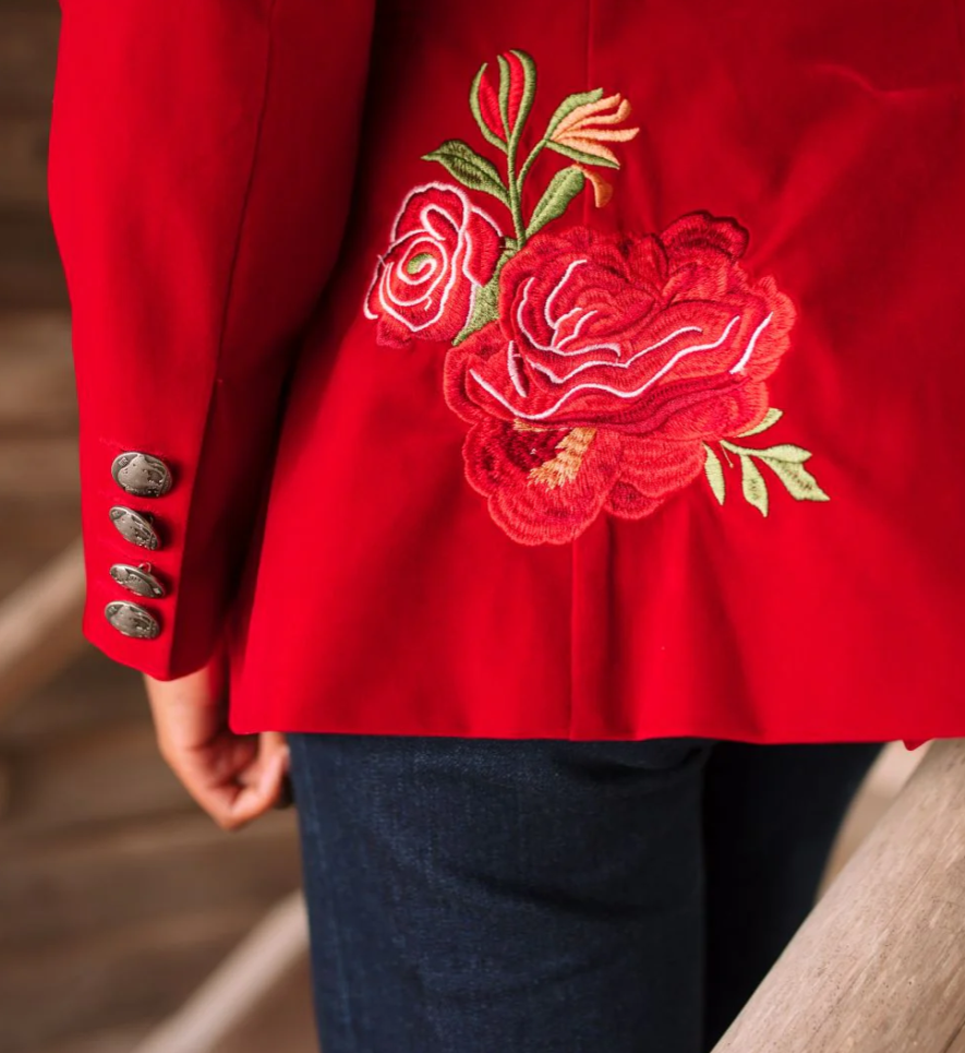 Red Velvet Blazer by RQ