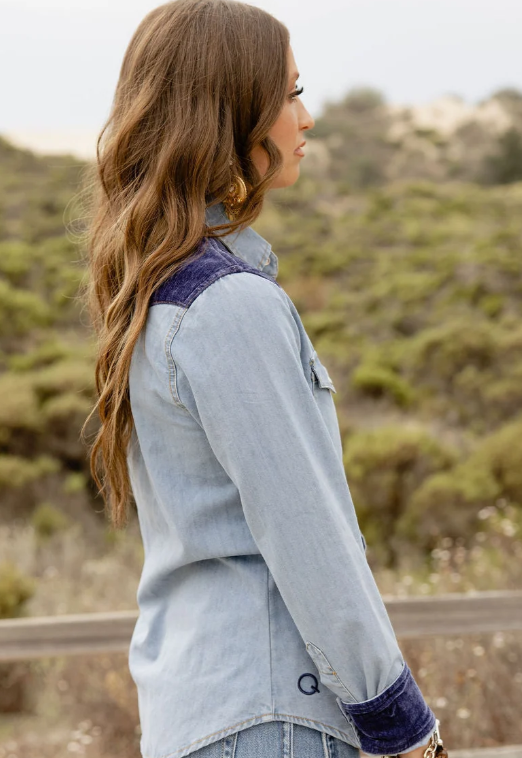 Denim Darling Button Up by Rodeo Qunicy