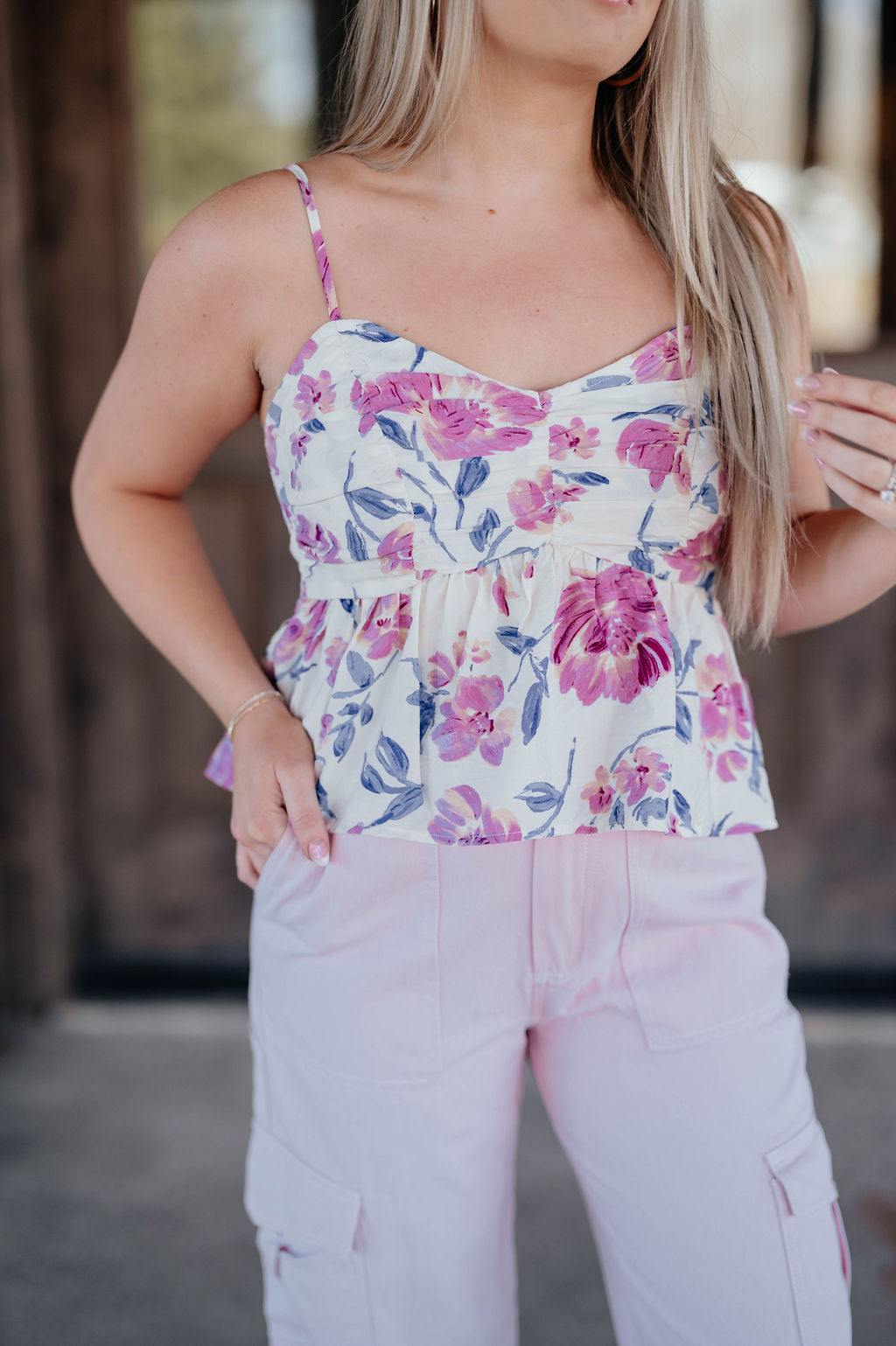 Floral Spaghetti Strap Top