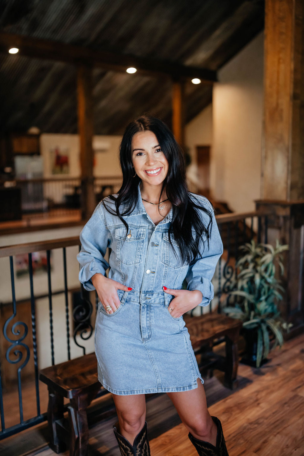 Denim Down Dress