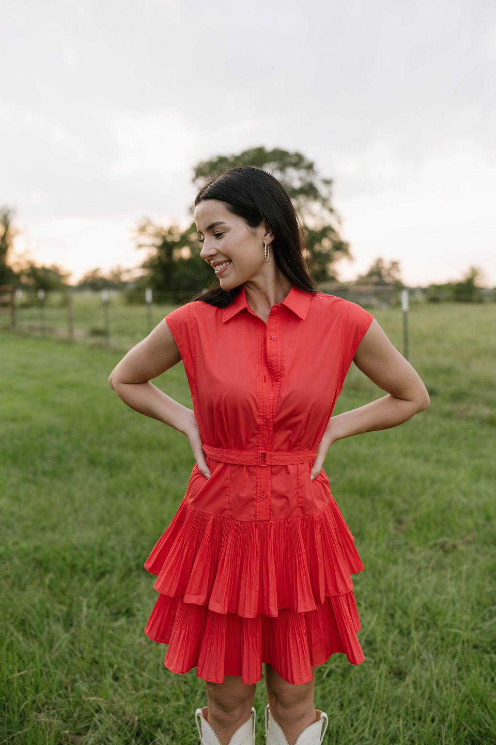 Red Tiered Dress