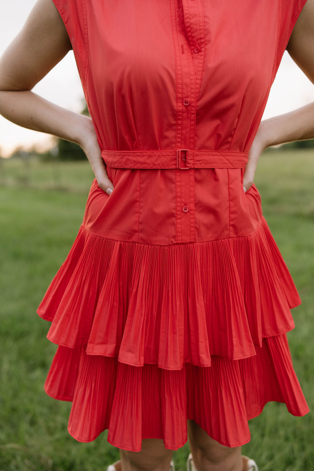 Red Tiered Dress