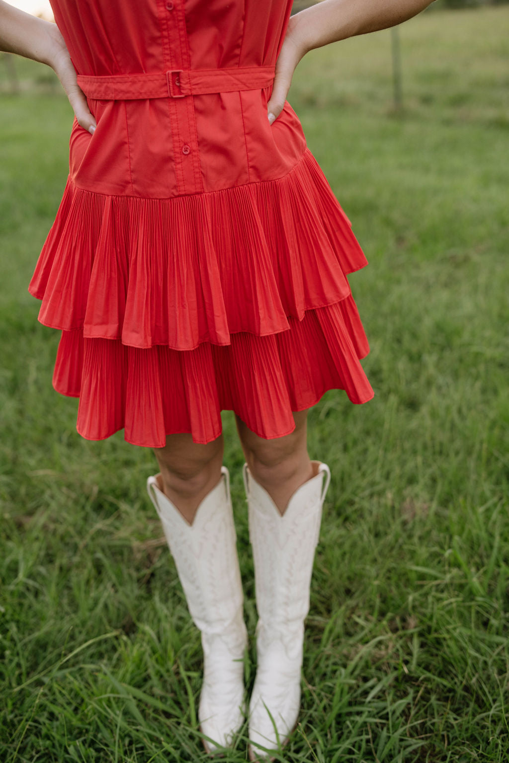 Red Tiered Dress