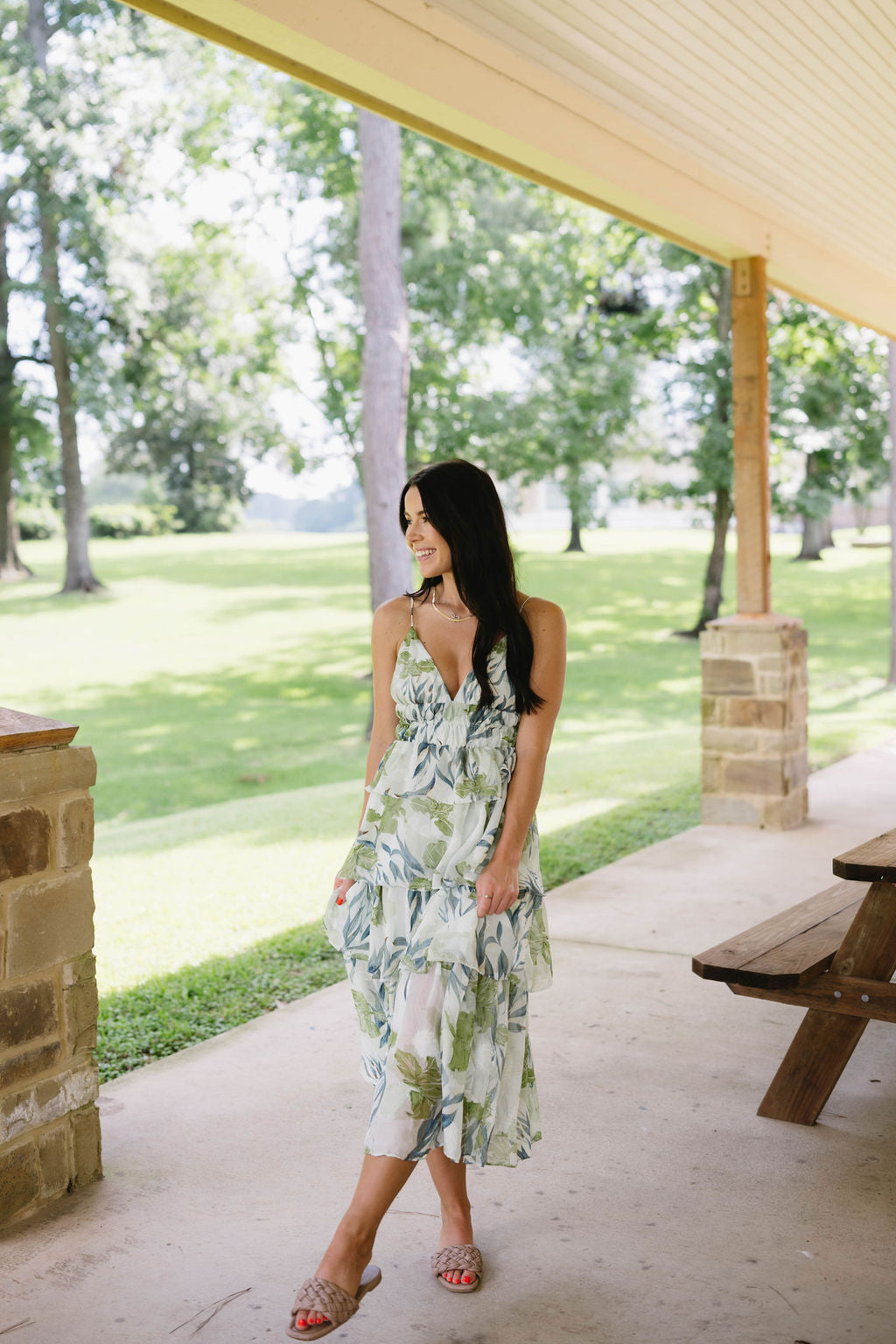 Sage Green Tiered Midi Dress | Gracefully You Sage Green Tiered Midi Dress | Gracefully You