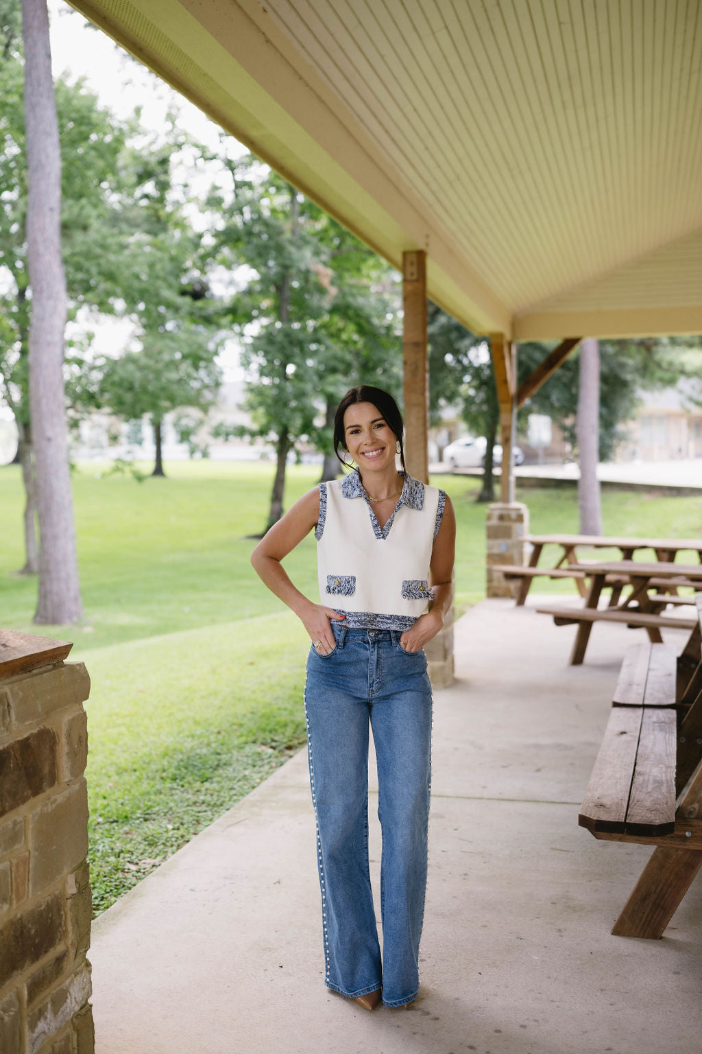 Pearl High Rise Wide Leg Jeans