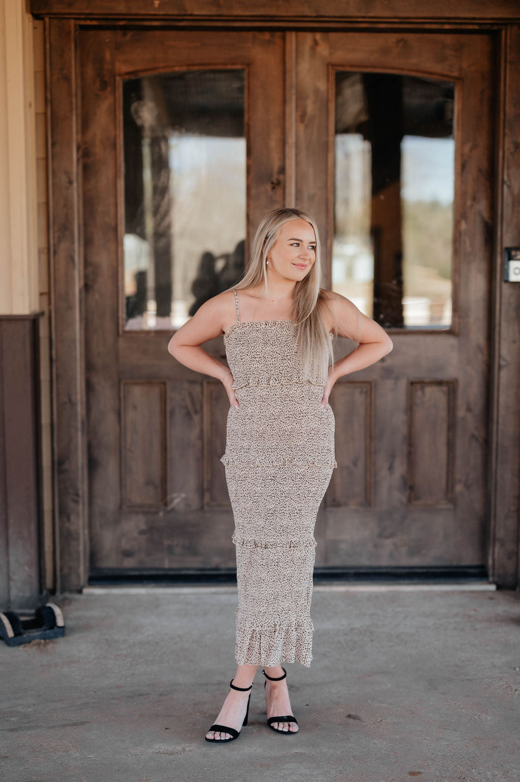Smocked Midi Dress | Gracefully You Smocked Midi Dress | Gracefully You