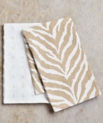Zebra Print and Terrycloth Raised Dot Towel Set