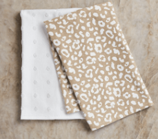 Cheetah Print and Terrycloth Raised Dot Towel Set