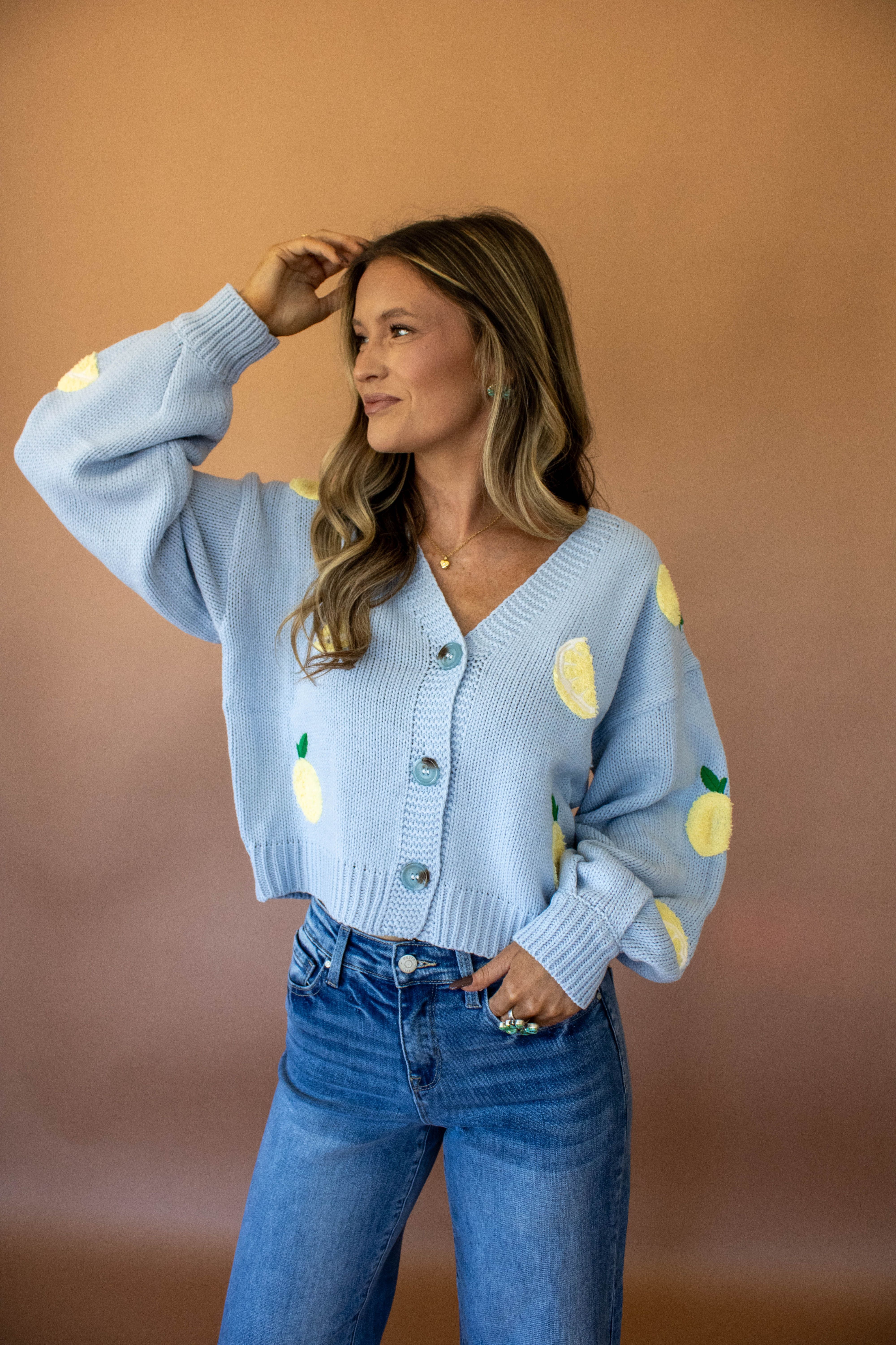 When Life Gives You Lemons Sweater Cardigan