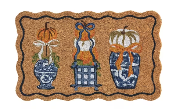 Pumpkin Topiary Doormat